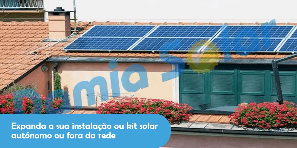 Amplie a sua instalação ou kit solar de autónomo para fora da rede ou autónomo