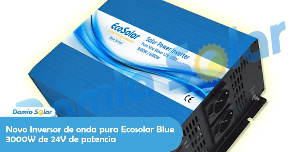 Novo Inversor de onda pura Ecosolar Blue 3000W de 24V de potência