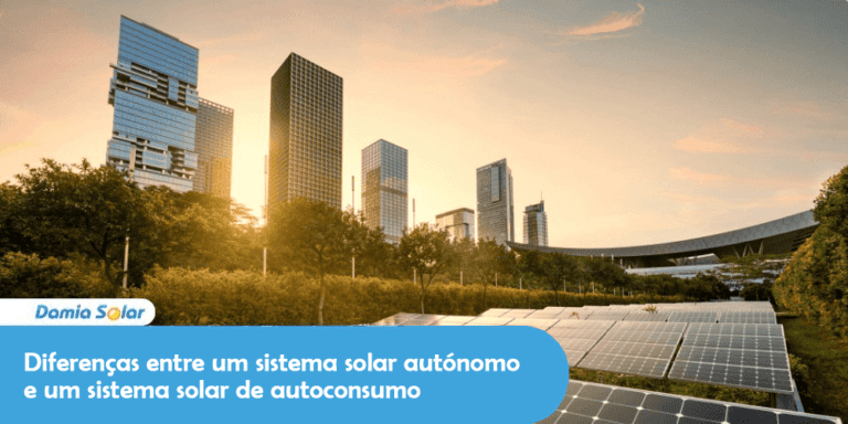 Diferenças entre um sistema solar autónomo e um sistema solar de autoconsumo
