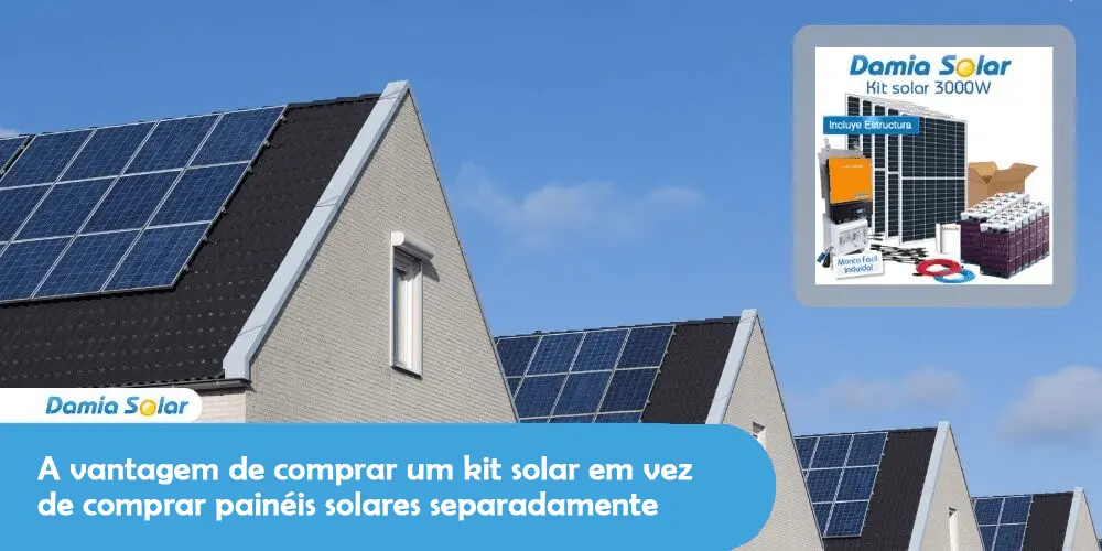 A vantagem de comprar um kit solar em vez de comprar painéis solares separadamente