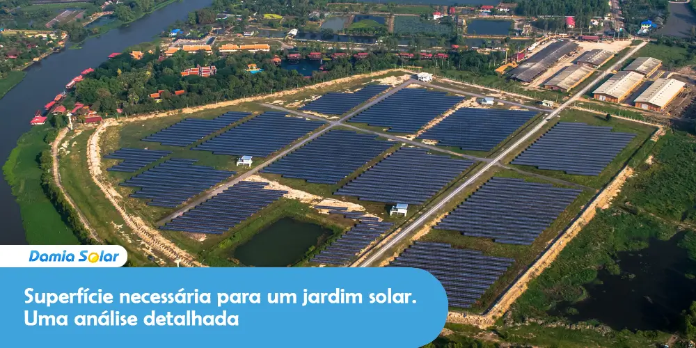 Superfície necessária para um jardim solar. Uma análise detalhada