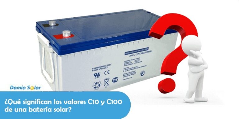 Que significan los valores C10 y C100 de una batería solar?