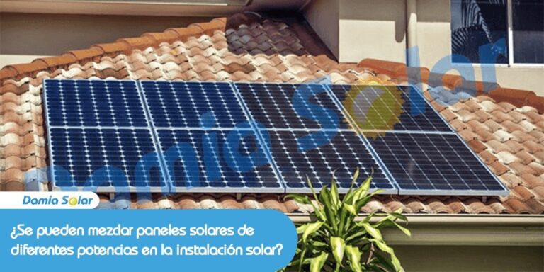 Se pueden mezclar paneles de diferentes potencias en la misma instalación solar?