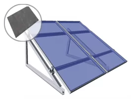 Estrutura ajustável para telhado ou superfície plana ou ligeiramente inclinada de ardósia
