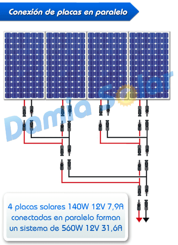 conexion panel solar bateria