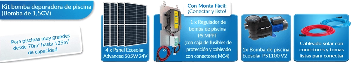 Qué incluye este kit solar para piscinas